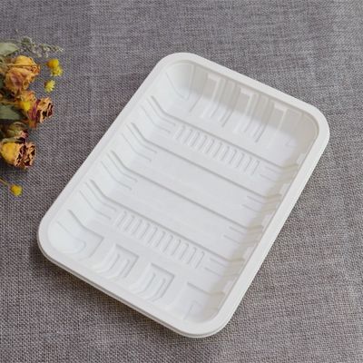 Alimento congelato stoviglie sigillabili biodegradabili Tray Container dell'amido di mais della carne 150mm