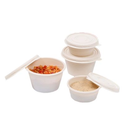 Tazze eliminabili della parte della salsa di condimento delle stoviglie dell'amido di mais 4OZ con i coperchi