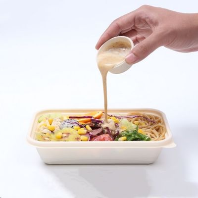 Tazze eliminabili della parte della salsa di condimento delle stoviglie dell'amido di mais 4OZ con i coperchi