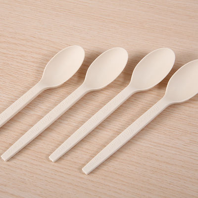 cucchiai biodegradabili delle stoviglie 150mm dell'amido di mais di 6In Eco e posate d'approvvigionamento del coltello delle forcelle