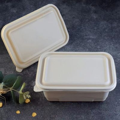 Contenitore d'imballaggio concimabile eliminabile di alimenti a rapida preparazione della scatola di pranzo del pasto dell'amido di mais 500 600ML
