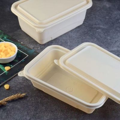 Contenitore d'imballaggio concimabile eliminabile di alimenti a rapida preparazione della scatola di pranzo del pasto dell'amido di mais 500 600ML