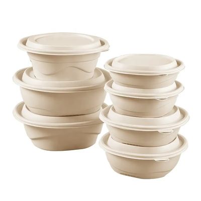 800ml 1050ml biodegradabili eliminano la ciotola di frutta dell'amido di mais dei contenitori con il coperchio