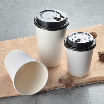 Tazze di caffè beventi su ordinazione del tè 12oz 360ml di Logo Disposable Paper Cups Hot con i coperchi