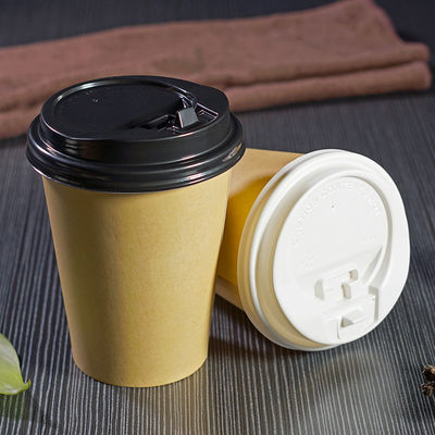 Tazze di caffè beventi su ordinazione del tè 12oz 360ml di Logo Disposable Paper Cups Hot con i coperchi