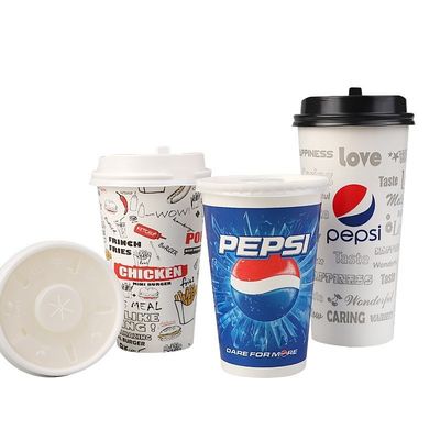 le tazze di carta eliminabili della cola di PLA del PE di 22oz 640ml incartano le tazze fredde 300gsm della bevanda