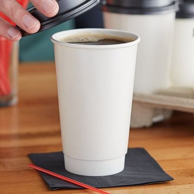 tazza di carta monouso eliminabile di doppio strato della tazza di caffè di Libro Bianco di 16oz 500cc
