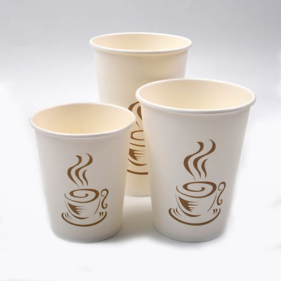 Coperchi eliminabili di Juice White Paper Cups With delle tazze di carta della bevanda fredda della soda di 12OZ 300gsm